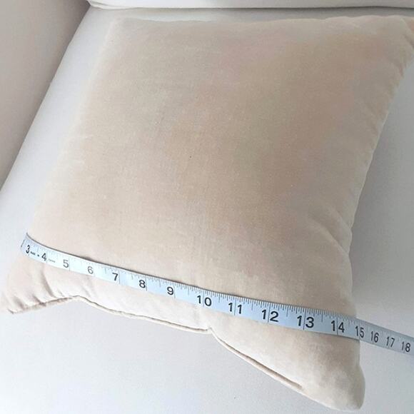 Primitives by Kathy GATHER Embroidered Creme Velvet 12x12 Square Throw Pillow - Picture 4 of 7